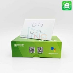 Công Tắc Cảm Ứng Hunonic 4 nút Màu Trắng