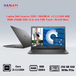 Laptop Dell Inspiron 3501 (3692BLK) (i3 1115G4 8GB RAM/256GB SSD/15.6 inch FHD Touch /Win10/Đen)